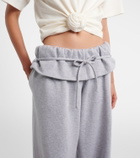 Magda Butrym Ruffled cotton-blend sweatpants
