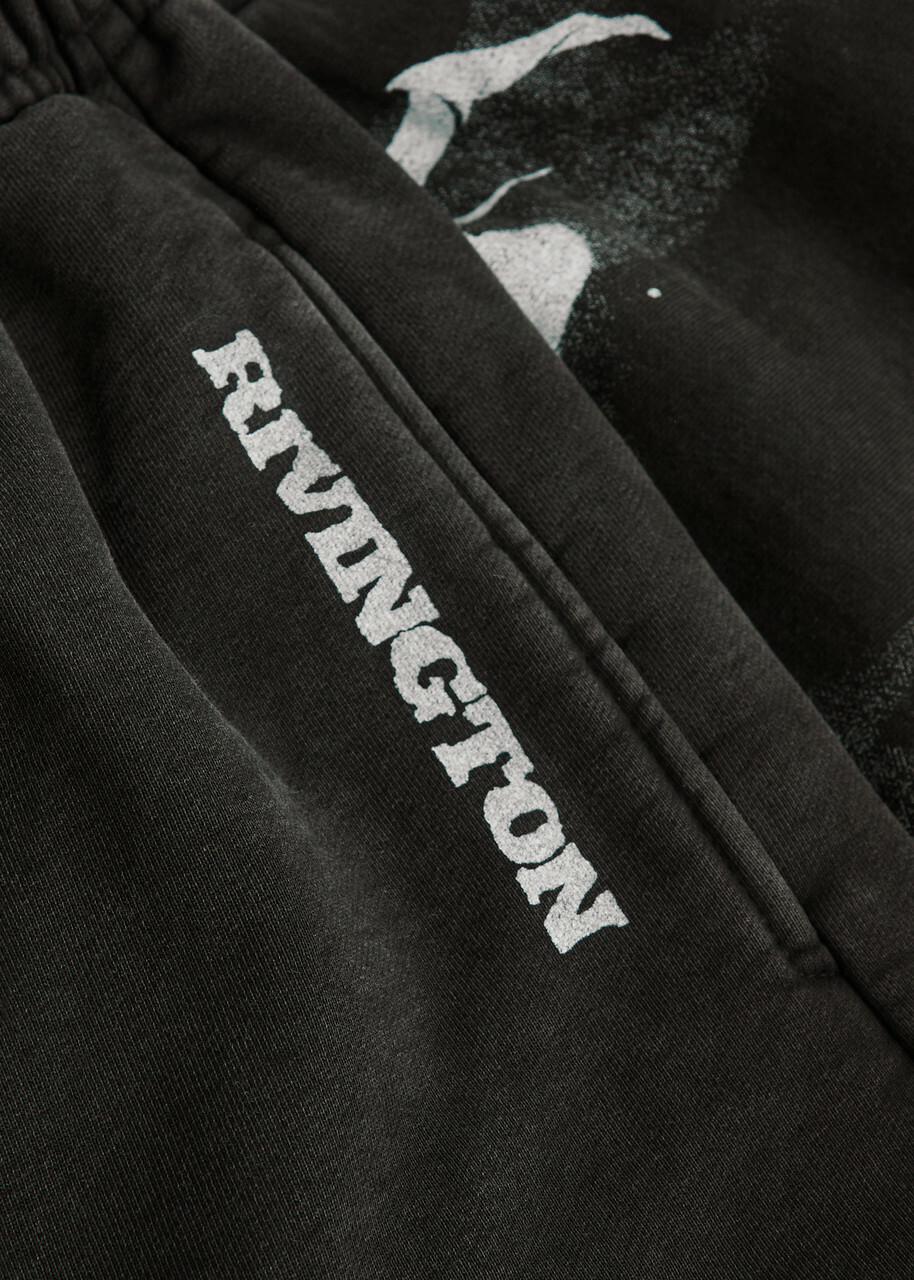 Rivington Roi Rebis Enemy Printed Cotton Sweatpants Black