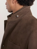 Canali - Bruma Layered Suede Jacket - Brown
