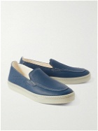 Berluti - Eden Scritto Full-Grain Leather Loafers - Blue
