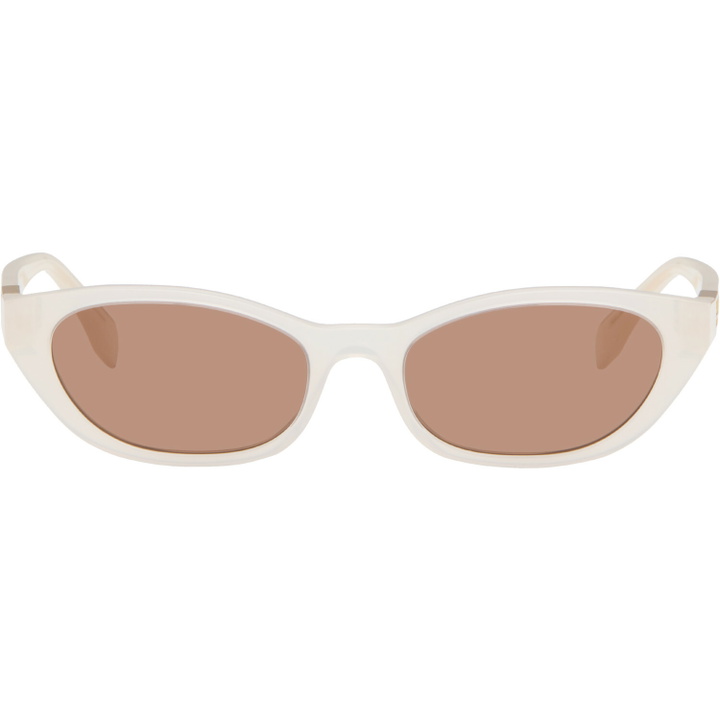 Photo: Fendi White Baguette Sunglasses