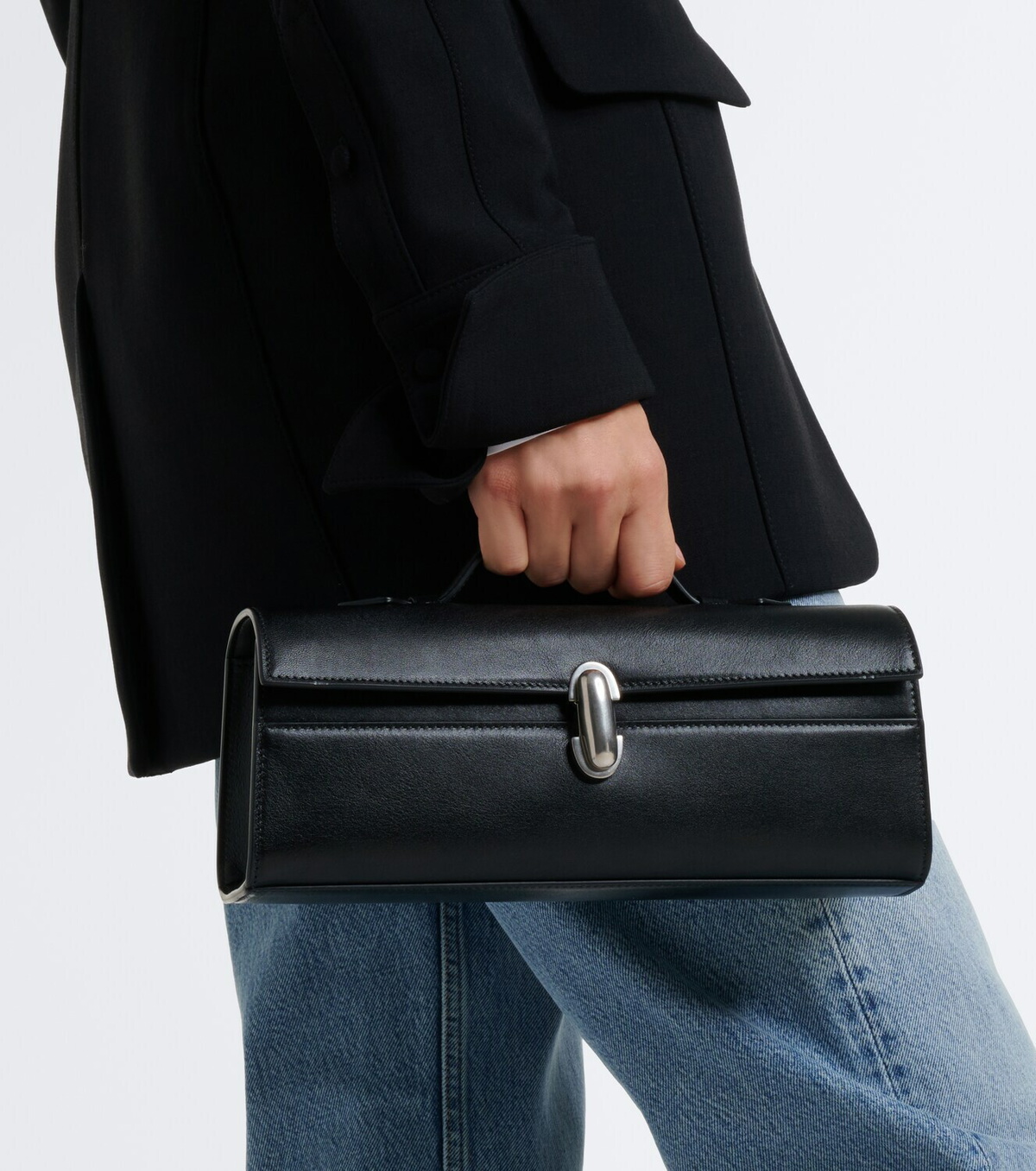 Savette Symmetry Slim Small leather top handle bag