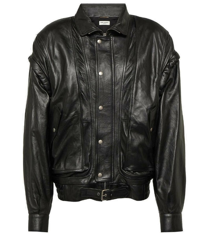 Photo: Saint Laurent Leather bomber jacket