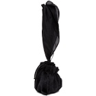 Renli Su Black Silk Jacquard Pouch Bag