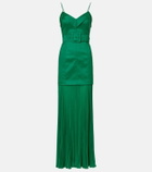 Rebecca Vallance Bailey belted pleated maxi dress