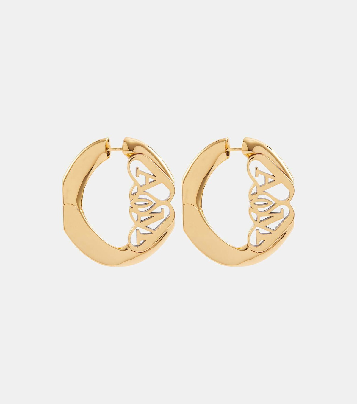ピアス ALEXANDER MCQUEEN LOGO EARRINGS Alexander McQueen Seal logo hoop earrings Alexander McQueen