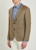Zegna Houndstooth Woven Blazer Multicoloured 1