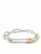 Jam Homemade - Safety Pin Silver, Gold-Plated and Diamond Bracelet