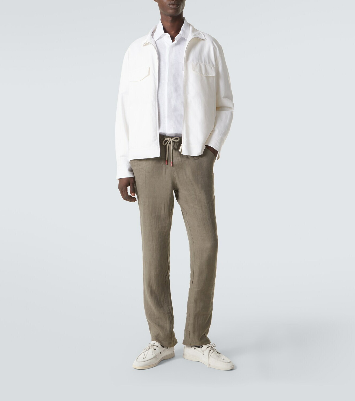 Kiton Linen slim pants