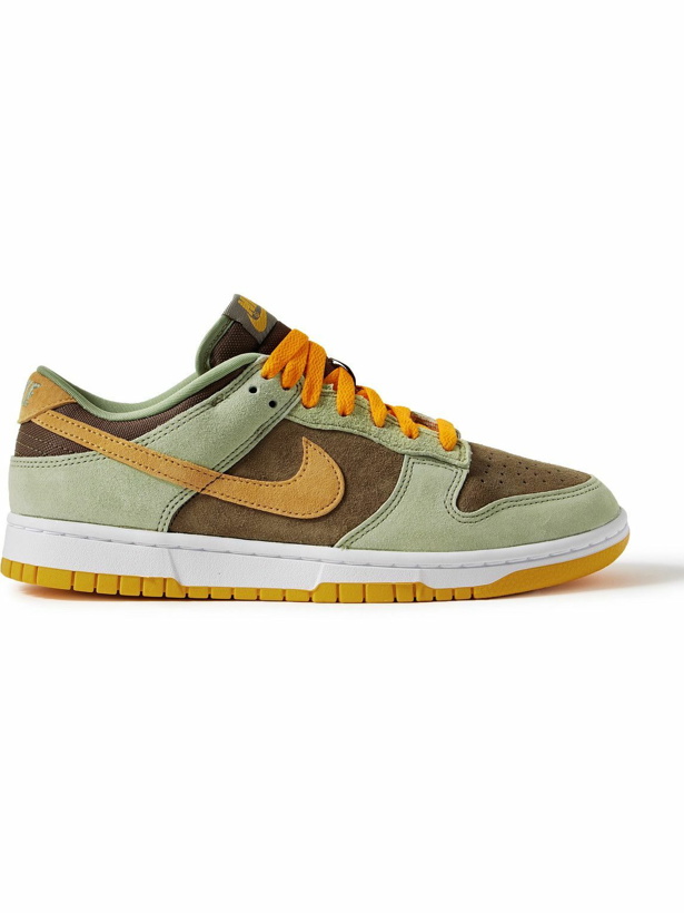 Photo: Nike - Dunk Low Suede Sneakers - Green
