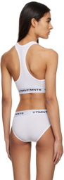 VTMNTS White Logo Sport Bra