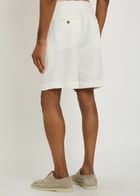 Brunello Cucinelli Bermuda Cotton and Linen-blend Shorts Off White