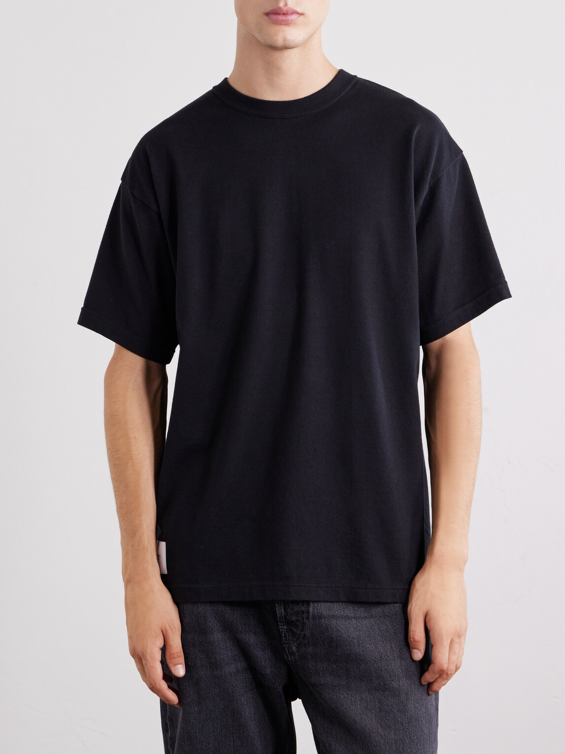 WTAPS - Sign-YD Cotton-Jersey T-Shirt - Black