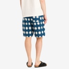 Folk Men's Relaxed Fit Shorts in Indigo Ikat