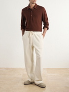 Orlebar Brown - Sebastian Wool-Jersey Polo Shirt - Brown