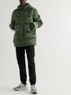 Stone Island - Logo-Appliquéd Quilted Coated-Shell Down Parka - Green