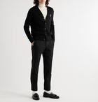 AMI - Logo-Appliquéd Merino Wool Cardigan - Black