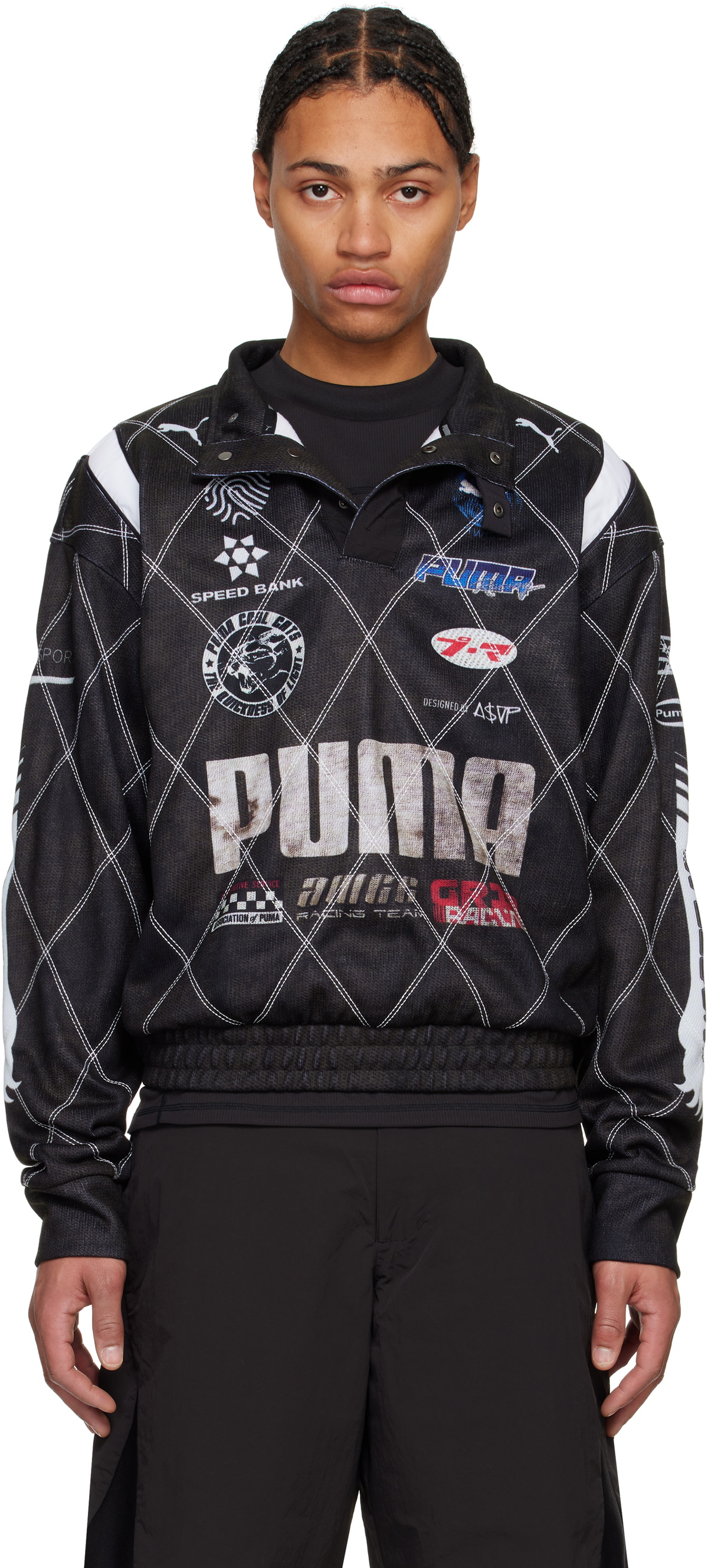 Puma Puma X Noah Stripe Crew Blue|Pink Sweatshirts Puma