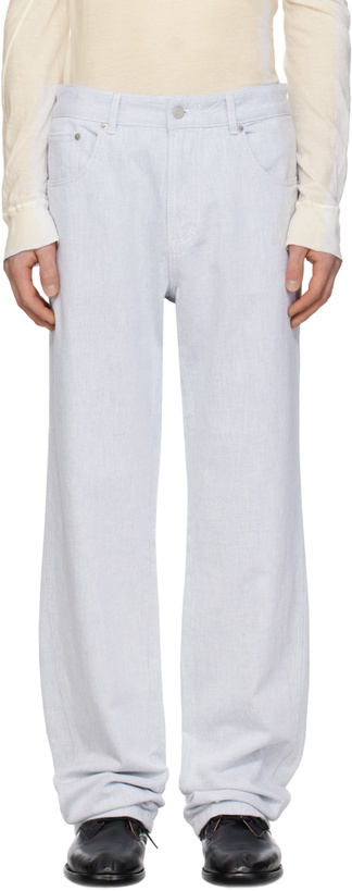 Photo: POST ARCHIVE FACTION (PAF) Blue 8.0 Right Jeans