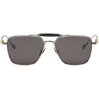 Cutler and Gross Gunmetal The Great Frog Edition Capri Rectangular Sunglasses