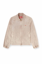 Diesel Taslan jacket with striped sleeves - Jackets - Unisex - Brown