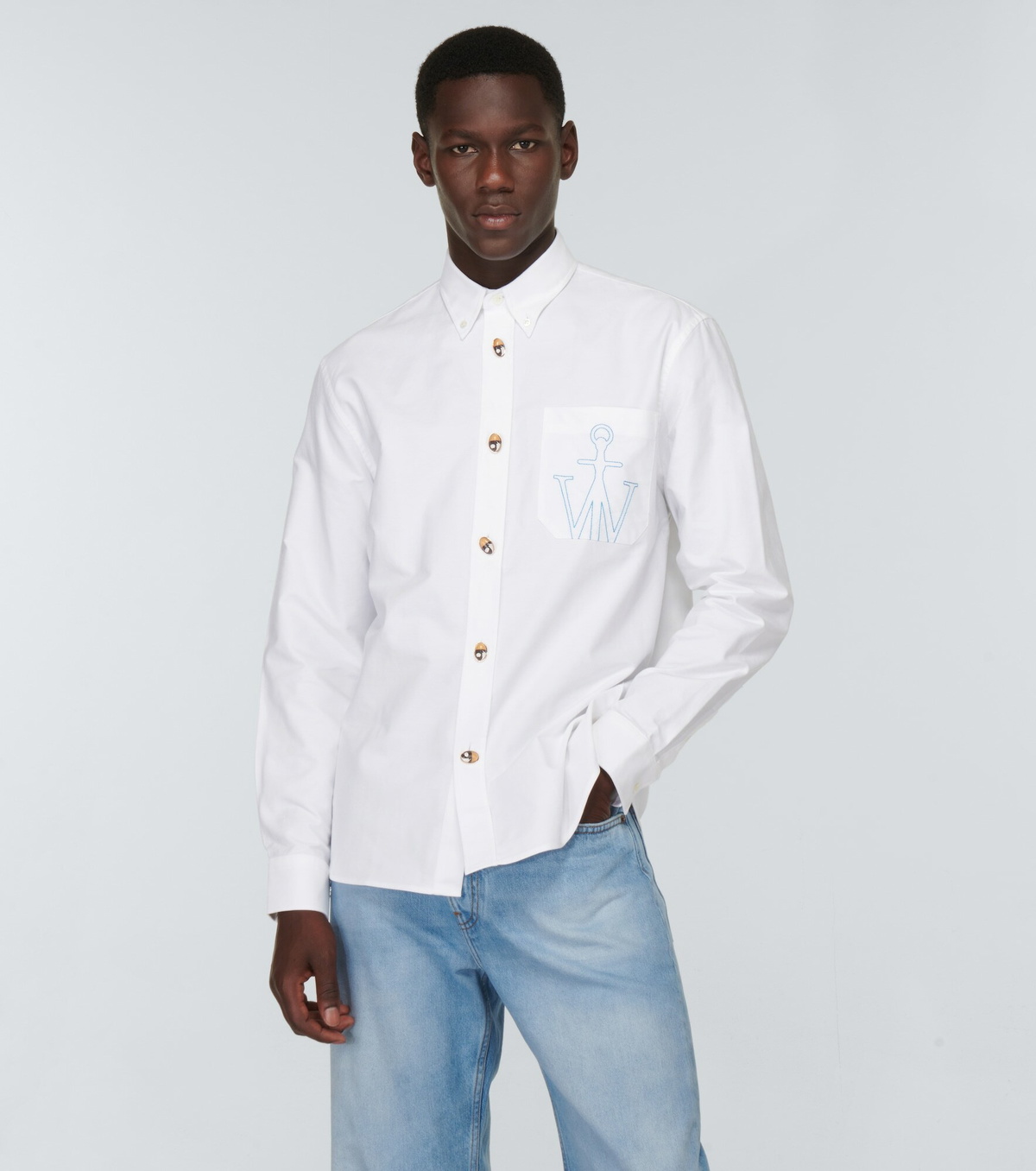 JW Anderson - Logo cotton shirt JW Anderson