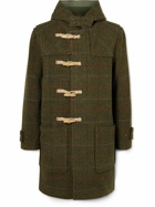 J.Crew - Ludlow Checked Merino Wool Hooded Coat - Green