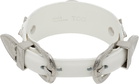 Toga Pulla Double Buckle Leather Bangle Bracelet