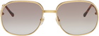 Casablanca Gold Square Metal Sunglasses