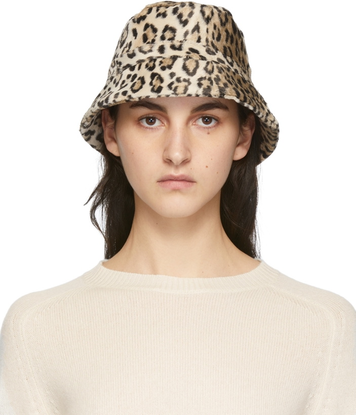 Photo: S Max Mara Beige Leopard Velvet Nastie Bucket Hat