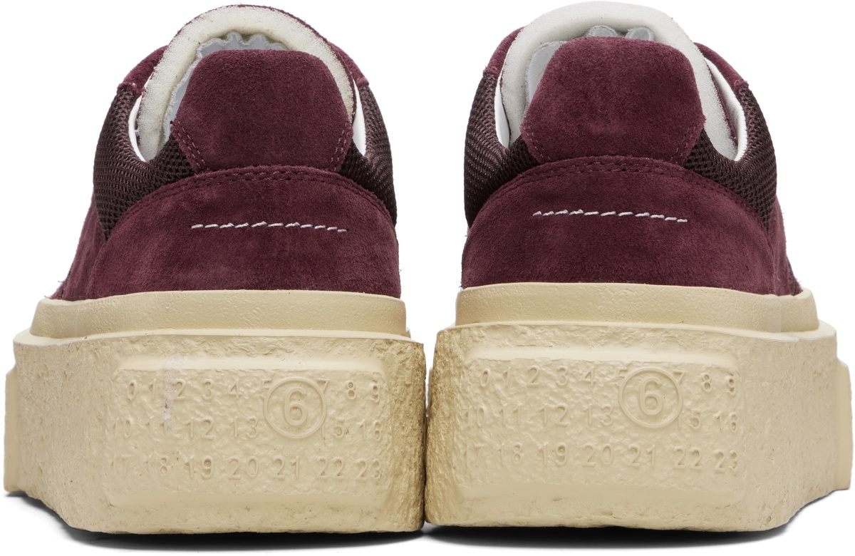 MM6 Maison Margiela Burgundy Platform Sneakers