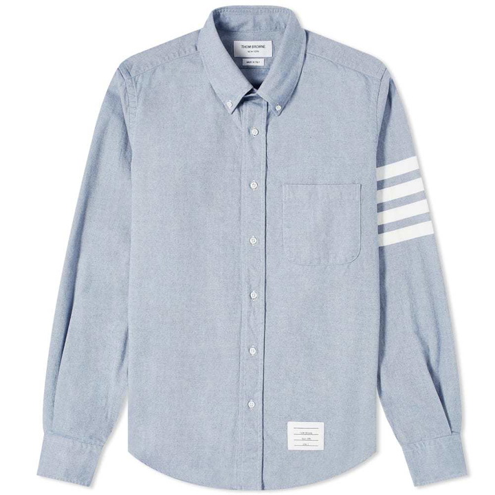 Photo: Thom Browne 4 Bar Button Down Flannel Shirt