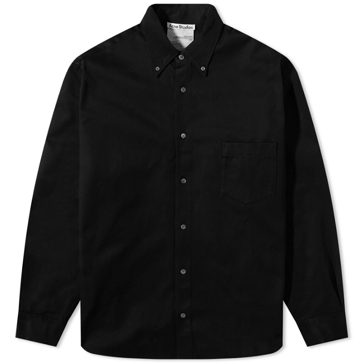 Photo: Acne Studios Men's Odrox Cotton Twill Overshirt in Black
