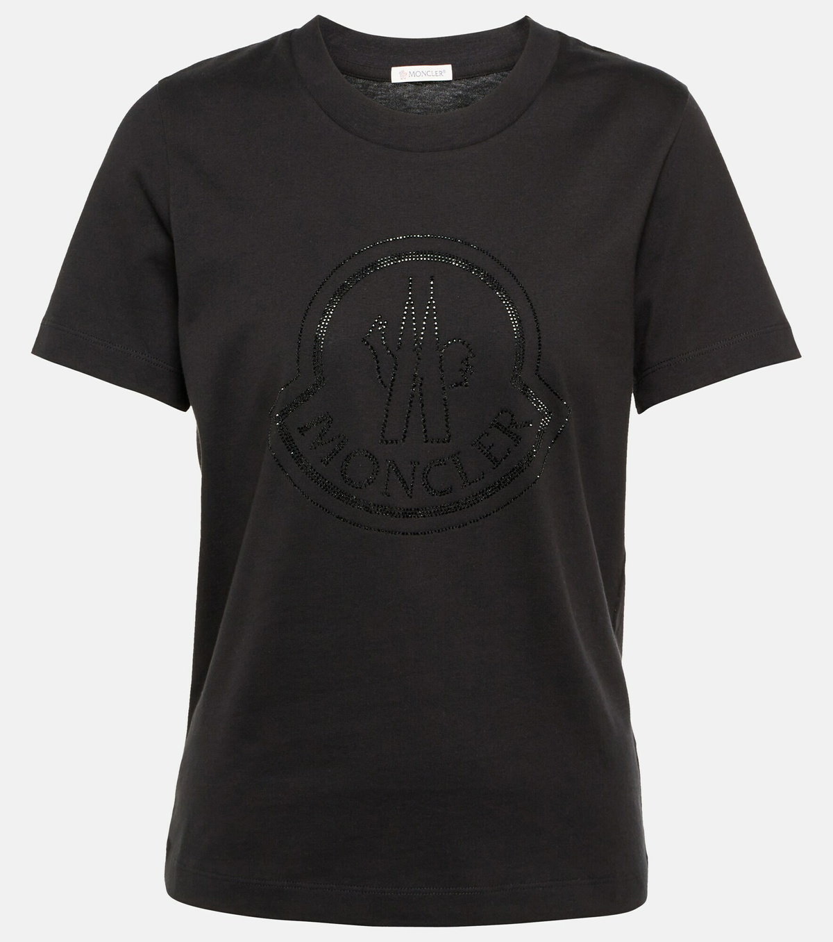Tシャツ・カットソー Moncler Beaded Logo T-Shirt Moncler - Logo embellished cotton T-shirt Moncler