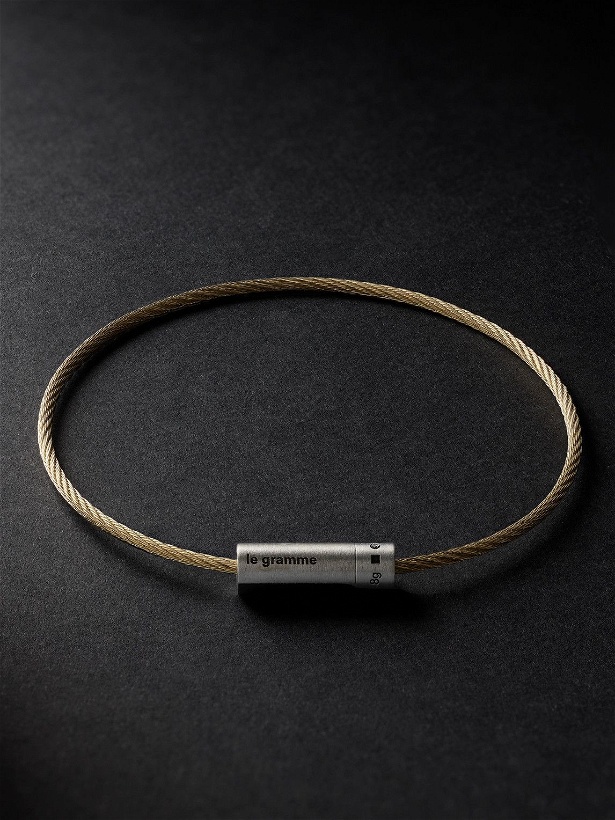 Photo: Le Gramme - 8g Recycled Sterling Silver and 18-Karat Gold Bracelet - Gold