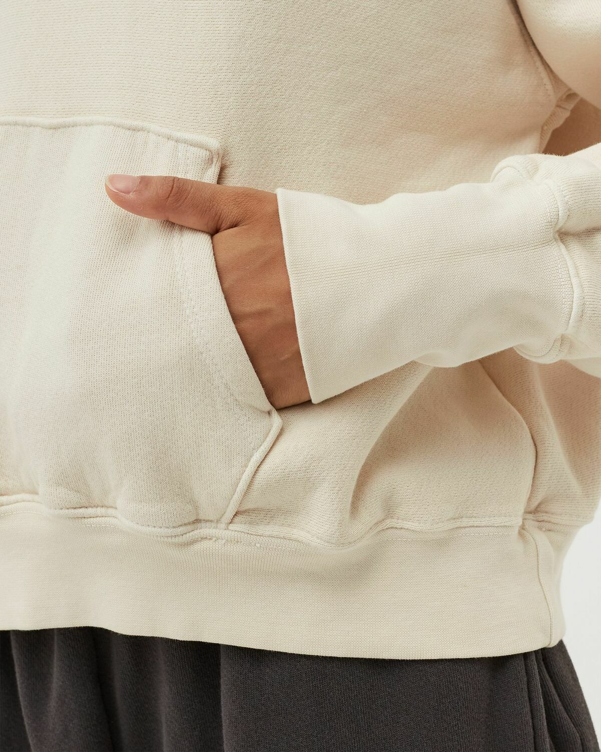 Les Tien Crop Hoodie White Hoodies
