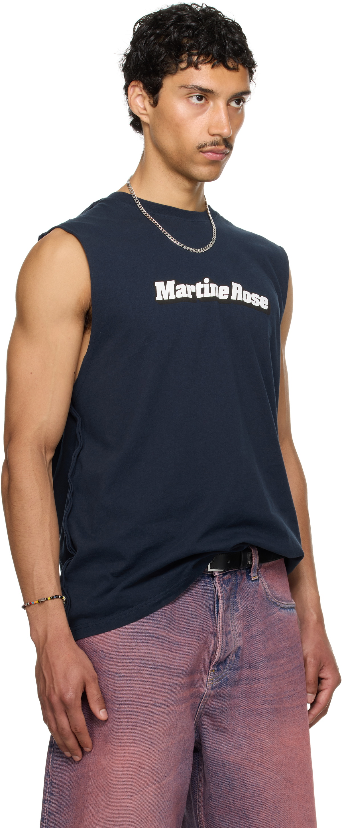 Martine Rose SSENSE Exclusive Navy Double T-shirt