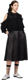 Noir Kei Ninomiya Black Ruffled Cardigan