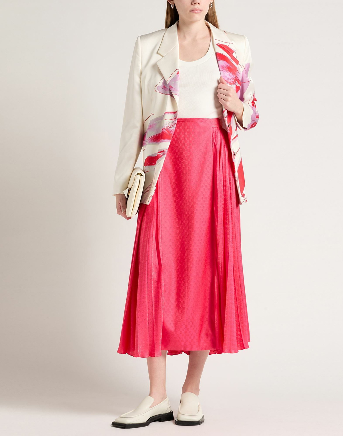 Balmain Womens Midi skirt Fuchsia