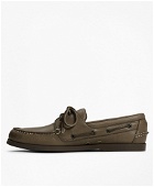 Brooks Brothers Men's Leather Boat Shoes | Dark Brown