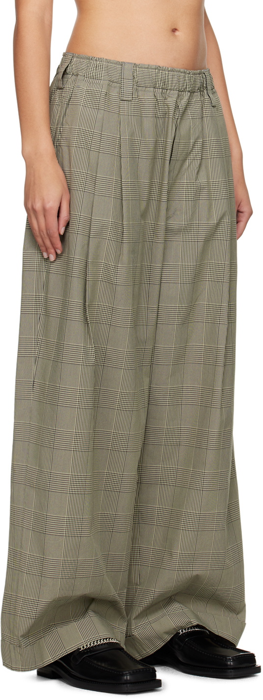 Meryll Rogge Taupe Check Trousers