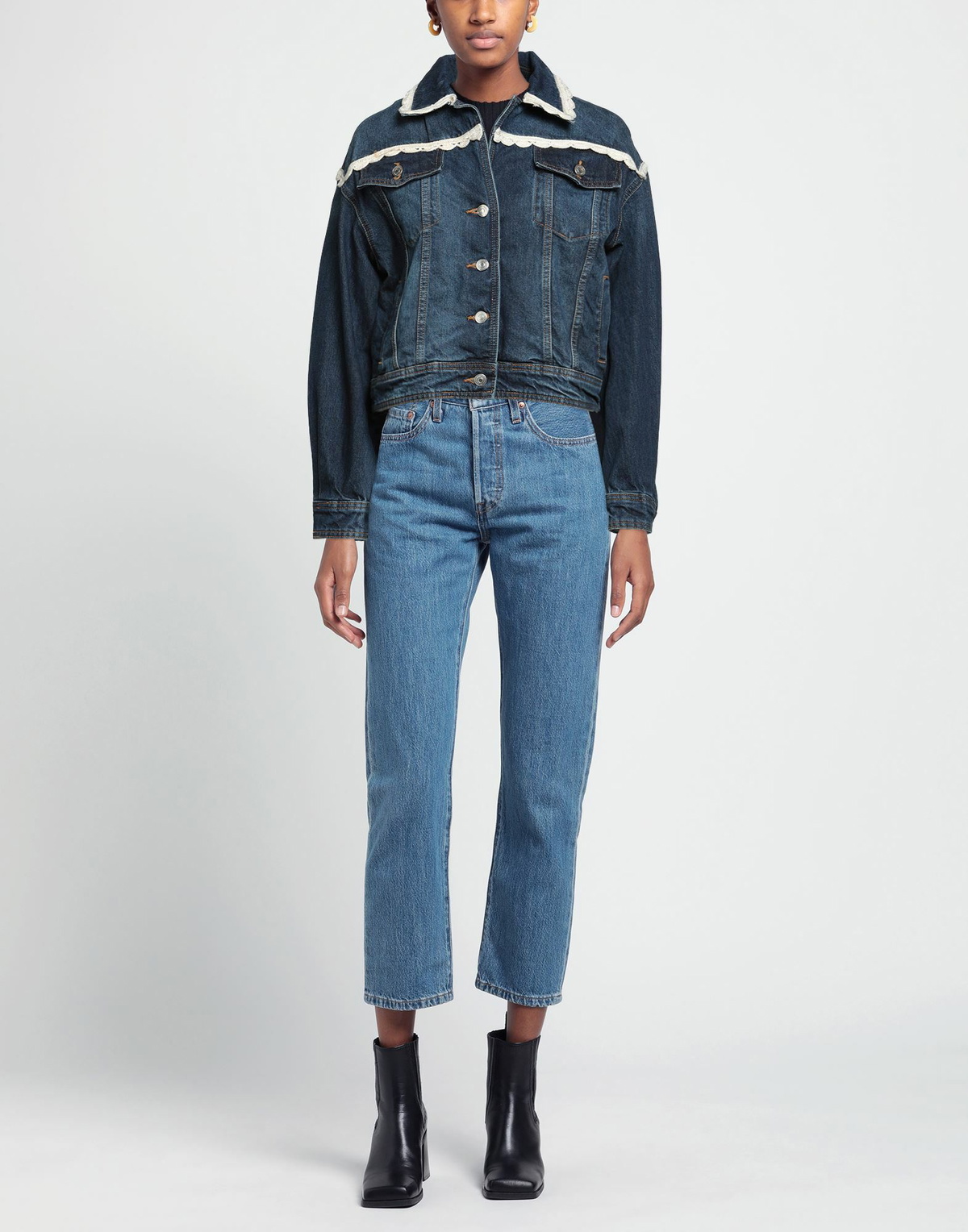 Maje Womens Denim outerwear in Blue