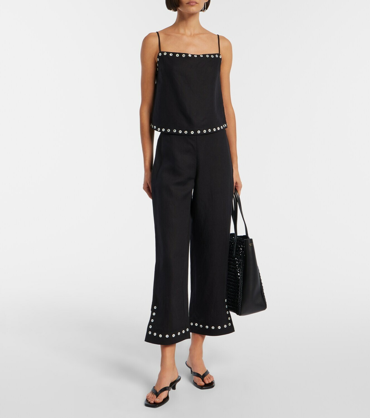 Staud Kirra linen-blend tank top