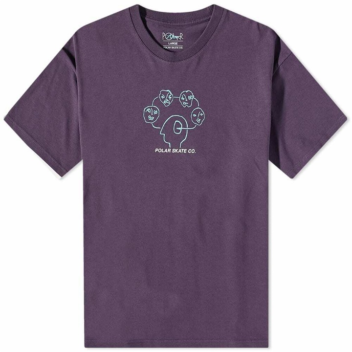 Photo: Polar Skate Co. Men's Head Space T-Shirt in Dark Violet