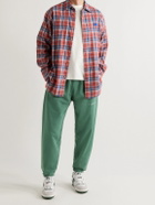 FRIENDS WITH ANIMALS - Straight-Leg Logo-Embroidered Cotton-Jersey Sweatpants - Green
