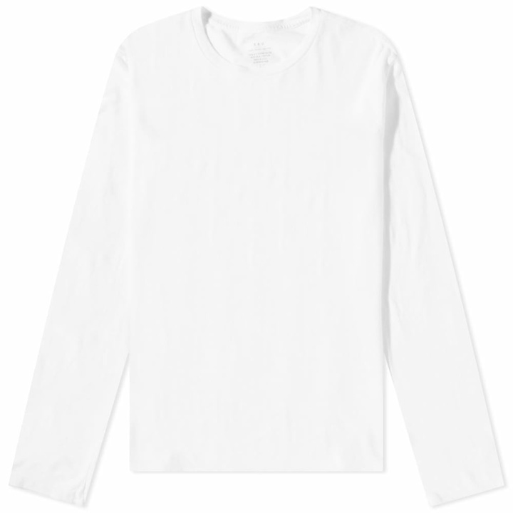 Photo: Save Khaki Men's Supima Crew Long Sleeve T-Shirt in White