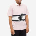 By Parra Men's Winged Logo Polo Shirt in Pink/Off White