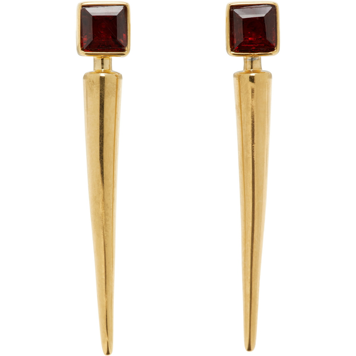 Jil Sander Garnet Earrings
