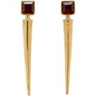 Jil Sander Garnet Earrings