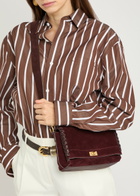 Anya Hindmarch Mortimer Leather and Suede Cross-body bag - Burgundy - One Size